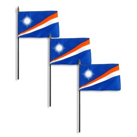 Marshall Island 4in x 6in Flag - 3 PK
