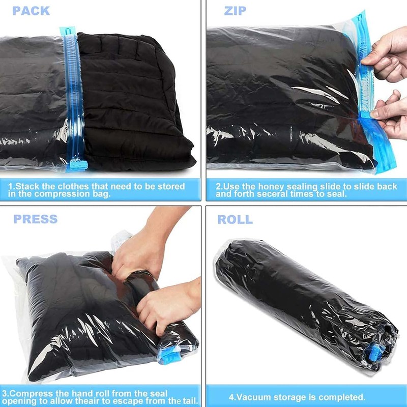 DAWNTREES 6 Pack Travel Space Saver Bags Vacuum Storage, 50x70cm,Compression
