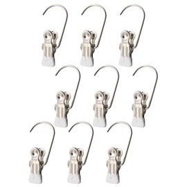 MAWA Germany Non-Slip Hanger Accessory Clip Hanger Mono Clip Small Item Storage K1 Set of 9 White 10-Year Warranty