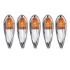Cab Marker Light, 5pcs Cab Marker Light Weatherproof Amber Teardrop