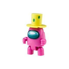 Bizak Among Us S3 Pack of 3 Movable Figures with 3 Fun Accessories, Dimensions 5-7 cm, Various Models to Collect, Pink + Purple + Orange (64116303)