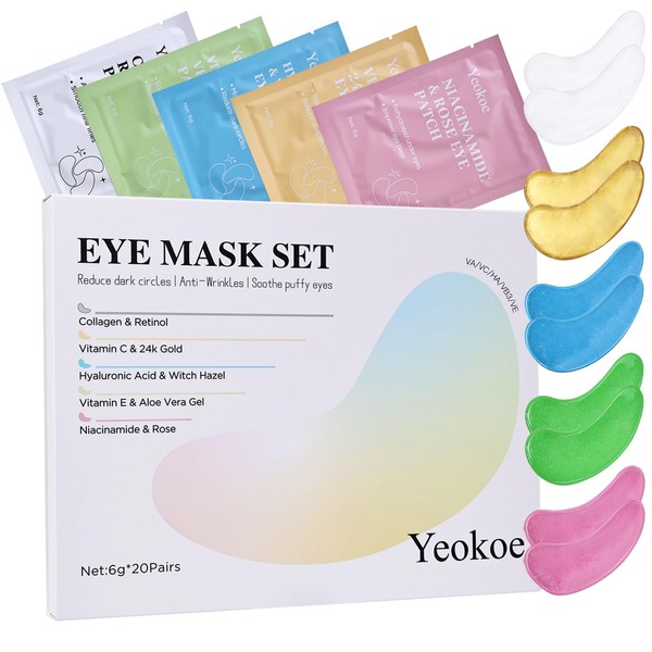 Yeokoe Under Eye Patches for Dark Circles,Eye Mask for Puffy Eyes With ...