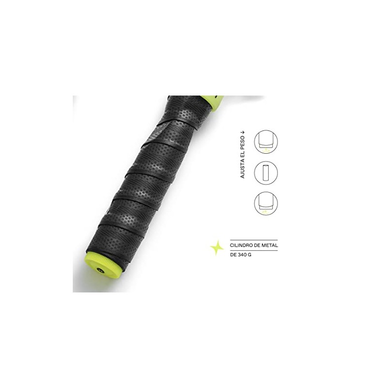Cuerda para Saltar GRIT, Resistente, Ajustable, Ligera y Rotativa, Incluye