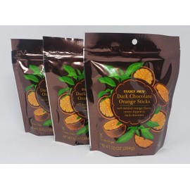 Trader Joe's Dark Chocolate Orange Sticks 10 oz (Pack of 3)