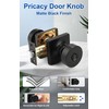 Probrico Bulk Privacy Door Knobs Interior 10 Pack, Matte Black