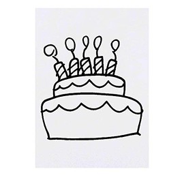 Azeeda 'Geburtstagskuchen' Temporäres Tattoo - Hautfreundlicher & Ungiftiger Abziehbild · Wasserfest (TO00032300)