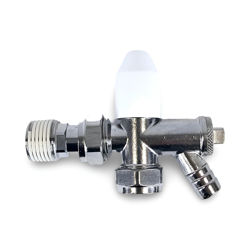 Wärmer System 15mm x 1/2 Angled Radiator Valve, Lockshield Angled