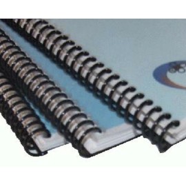 Generic Lot of 500 3/4" (19mm) Plastic Coil Spiral Binding Spines, Assorted Colors - Black