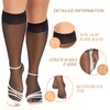 MANZI 6 Pairs Plus Size Sheer Knee Highs Stocking for