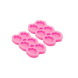 AMZTOART 2 moldes de loto para manualidades de resina epoxi, silicona, rosa, moldes de resina para pendientes