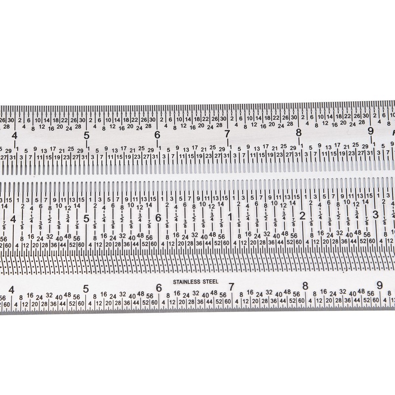 T Rule Stainless Steel Silver Scribing Ruler Woodworking Measuring Tool