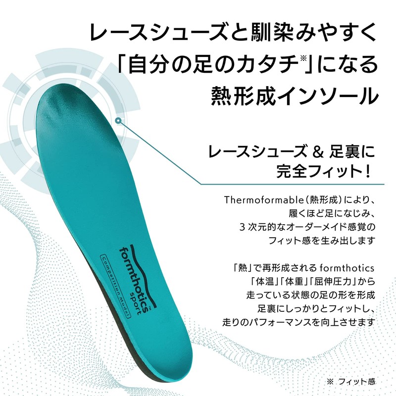 Formthotics Running Sport Insole (Low Arch) RunDual Competition XS Teal/Charcoal