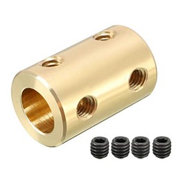 Sourcingmap 7mm to 7mm Bore Rigid Coupling Set Screw L22XD14 Copper,Shaft Coupler Connector for 3D Printers, Motor Accessories