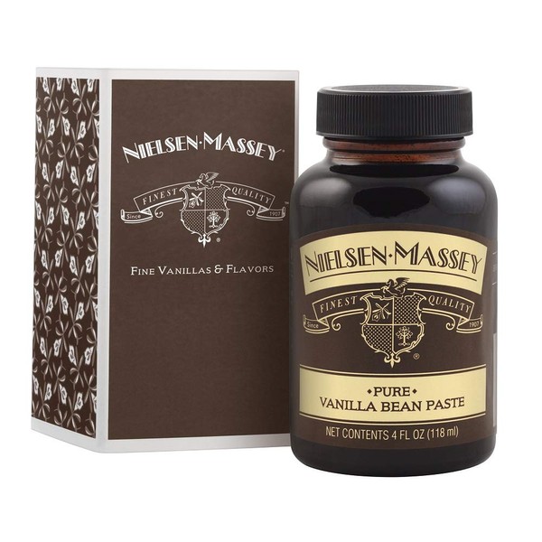 Nielsen-Massey Pure Vanilla Bean Paste for Baking and Cooking, 4 Ounce Jar with Gift Box