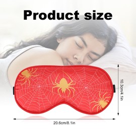 Antifaz para Dormir con Forma de Araña, Antifaz para Dormir Cubreojos Opacos con Correa Ajustable para Niños Niñas Adultos Suministros para Dormir Viajar Fiestas