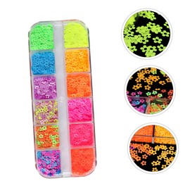 IWOWHERO 2 Boxes Nail Art Glitter Flowers Stickers Diy Manicure Decor Manicure Glitter Nail Sequins Confetti