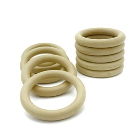 Aros Makrama Imitación Madera para Macramé 6cm 10pz