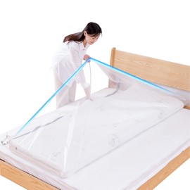 Large Vacuum Storage Bags Waterproof Sealable Vacuum Seal Mattress Bag with Zip Reusable Space Saver Bags for Mattress,Clothes, Compress Mattress By 85%, No Vacuum Pump (220x100cm)