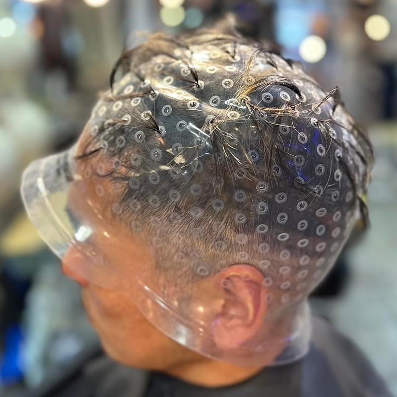 [Genuine] Transparent Hair Color Mesh Cap Set