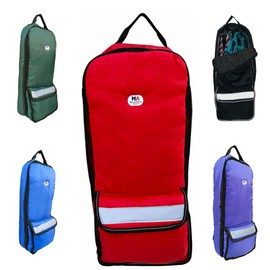 Majestic Ally Halter Bridle Carry Bag - Reflective, Padded with Front Large Pocket Tack Carry Bag to Keep Horse Tack Clean and Safe (Red)