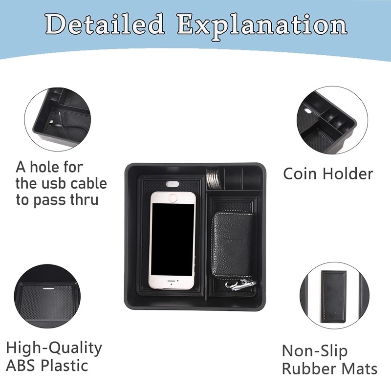 PIUGILH Center Console Storage Box Compatible with Land Rover Range