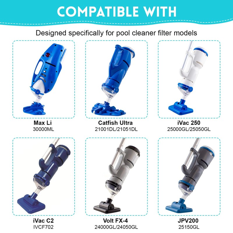 EINDER Replacement Filter Bags for Pool Blaster Max Compatible with