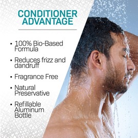 VOLT Fragrance-Free Hair Conditioner with Organic Coconut Oil & Bio-Conditioner | Deep Conditioning, Silky Soft Hair | Gentle, Plant-Based Formula | Perfect for Layering - 2.7 Fl. Oz. (80ml)