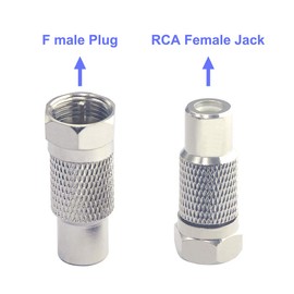 VCE 2 Pack Atari Adapter, Phono RCA Female to F Type Male RF Connector Coaxial Adapter for Atari 2600/7800 Sega/Coleco/Commodore Game System