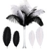 XunYee 120 Pcs 1920s Natural Ostrich Feathers Bulk 10-12 Inch/