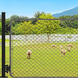 Insaga 6mm Carbon Steel Heavy Duty Gate Hinges for Round Tube Welding - Curved Weld-Ready Base Plate, Built-in Spacer Bearings, Anti-Loose Screws (3.7x1.8'', 2Pcs)