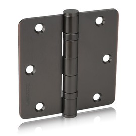 goldenwarm 3 Pack 304 Stainless Steel Door Hinges, Oil Rubbded Bronze Non Removable Pin Heavy Duty Ball Bearing Door Hinges 3.5 Inch, Commercial and Residential Door Hardware, with 1/4 Inch Radius