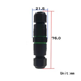 SagaSave IP68 Waterproof Junction Box, 2 Pin Electrical Cable Connector, External Sleeve Connector for Cable Spacing 6.5 mm-11 mm, Pack of 2 (XY-10)