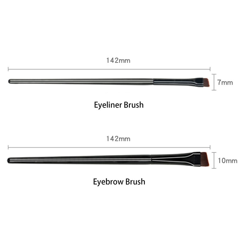 Ksvsonrvi Blade Eyeliner Brush + Eyebrow Brush Set, 2 Pack