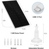 GMK 1.6W Solar Panel for Security Cameras, USB-C Port with