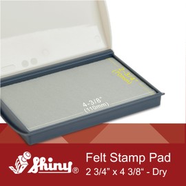 Shiny SHI-40168 Small Rubber Stamp Pad, 2 3/4" x 4 3/8", Dry/No Ink