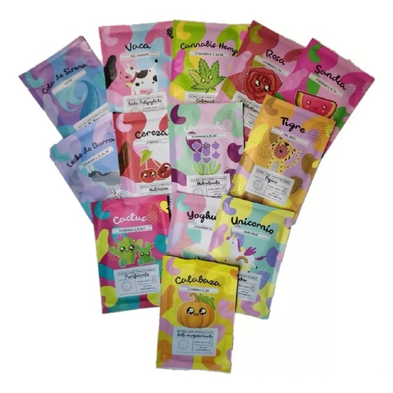 KFMX 50 Mascarilla Kawaii Coreana Surtida