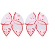 Baseball Mesh Tulle Bow Hair Clips for Cheerleader Girls Women,4