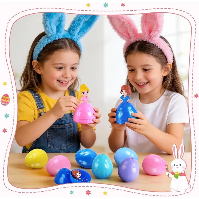 12 Piece Prefilled Easter Eggs for Kids Easter Basket Fillers