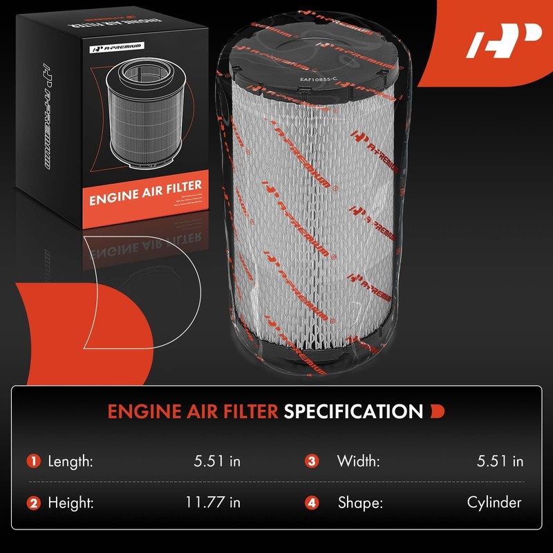 A-Premium 2-PC Engine Air Filter - Compatible with Polaris RZR
