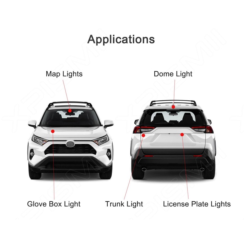 Xpismii 7 Piece 6000K White CRV Interior LED Lights Kit