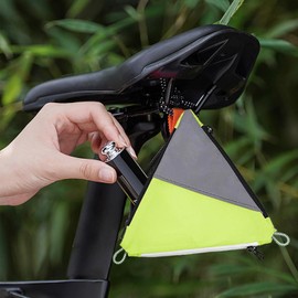Cycling Pack, Reflective Bicycles Triangle Bag, Waterproof Under Seat Shoulder Backpack Triangle Reflective Bike Accessories for Phone & Wallet