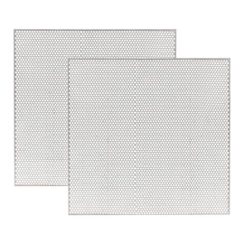 2 PCS Perforated 304 Stainless Steel Sheet, 12 x 12 Inch Metal Mesh Screen Plate for Ventilation Grill Smoking, 0.06 Inch Thickness (1.5 mm), Indoor & Outdoor Use