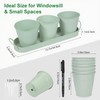 Wacloud Herb Garden Planter Indoor Kit – 6 Metal Pots