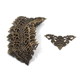 Geesatis 20 Pack Bronze Decorative Corner Cover Furniture Corner with Mounting Screws, Alloy, 2.5" X 1.8"