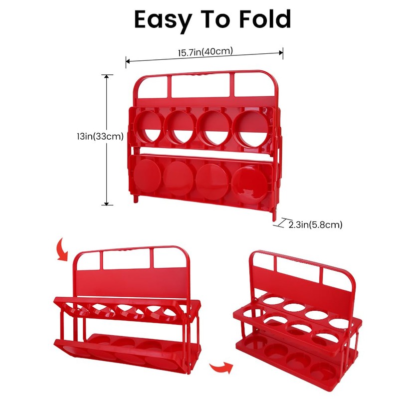 Bodaon 8 Cup Drink Carrier with Handle, Plastic Cup Carriers