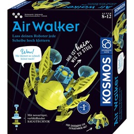KOSMOS 620752 Air Walker, Climbing Smooth Surfaces, Kit for Robots with Special Suction Cups, Experiment Box for Children from 8-12 Years, Robot Toy, Model Making
