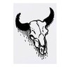 'Bull Skull' Temporary Tattoo - Water Resistant, Skin-Safe, Non-Toxic Transfer