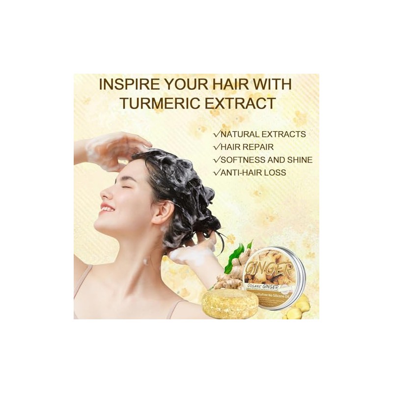 Champú Con Jengibre Para El Crecimiento Del Cabello