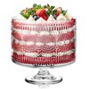 MOLIGOU Glass Trifle Bowl, 110 oz Trifle Bowl with Pedestal,