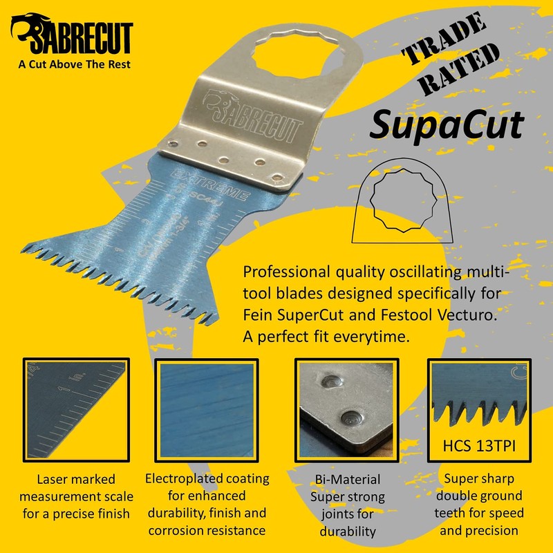 10 x SabreCut SC44J_10 44mm Japan Coarse Cut Blades Compatible